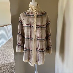 Plaid Cape/ Poncho